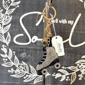 Roller Skate Crystal Encrusted Bag Charm/KeyChain